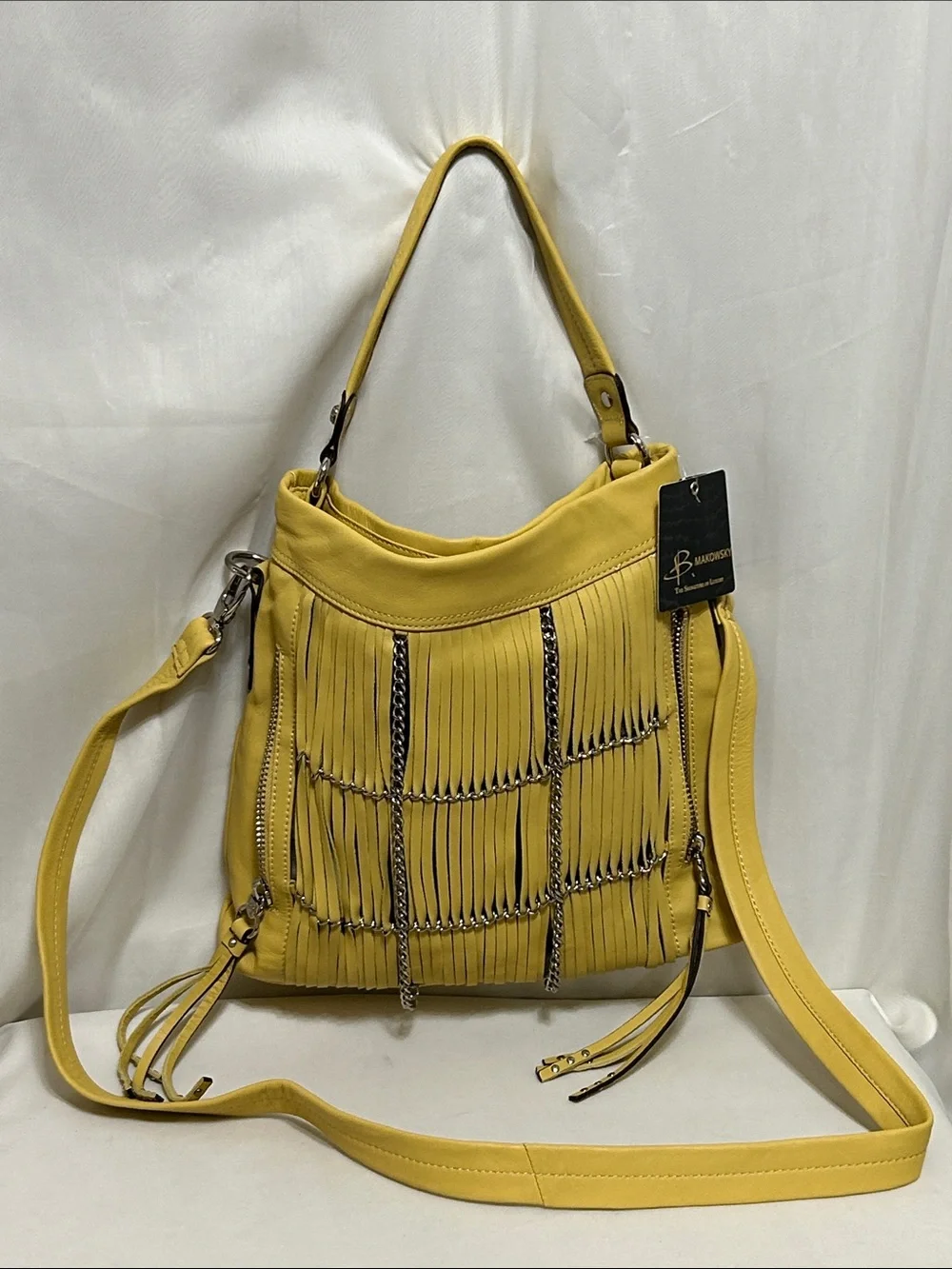 B. Makowsky Alexis Fringe Tote